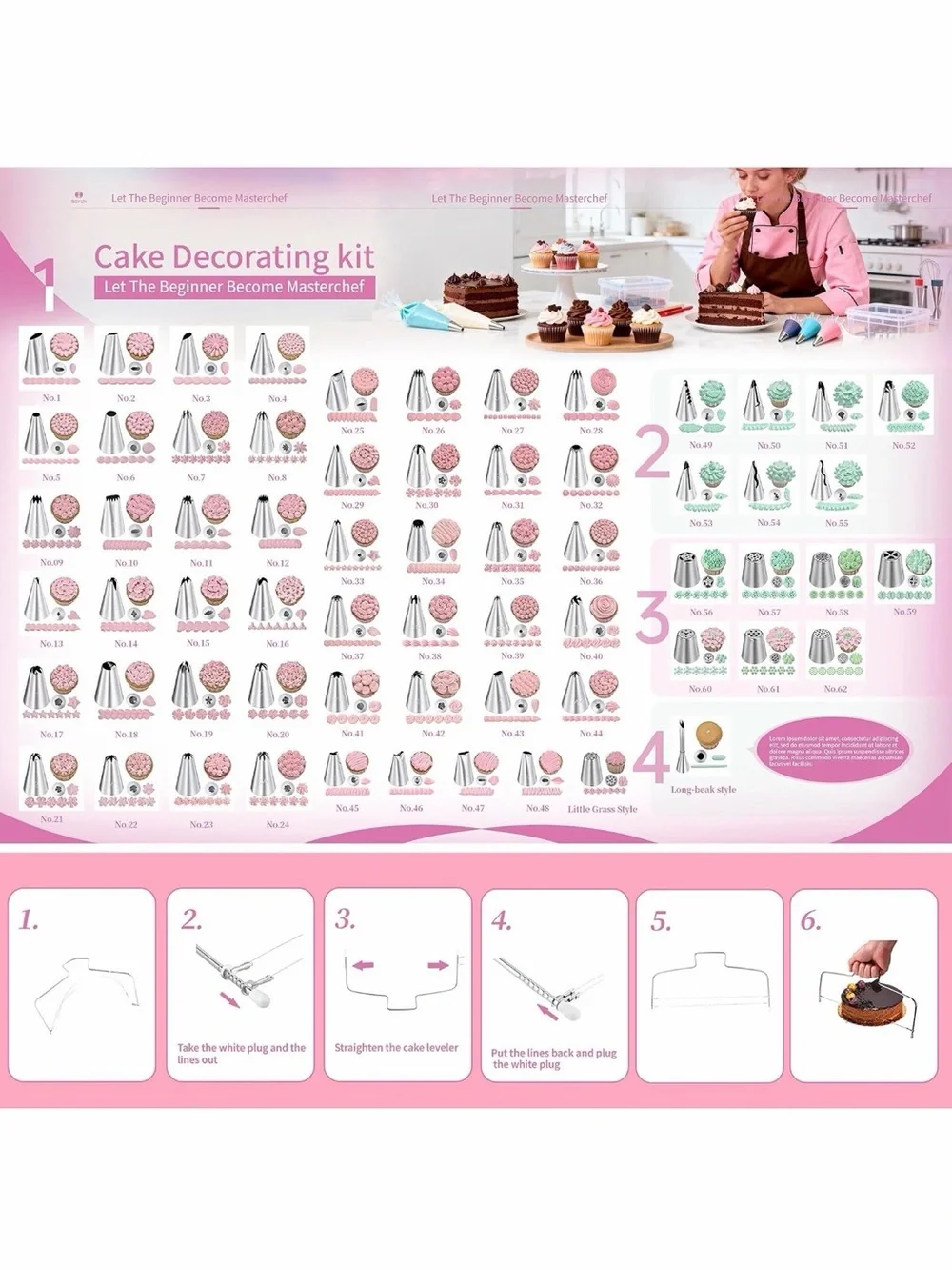 Cake Decorating Kit - Cake Turntable for Decorating with Baking Springform Pans